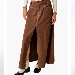 Nwt Free people Come As You Are Corduroy Maxi Skirt size 6